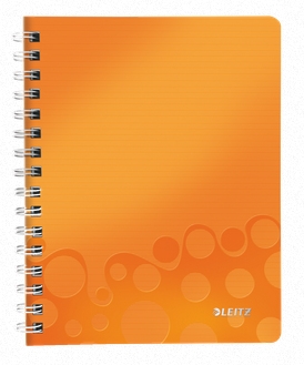 Notesblok Leitz WOW PP A5 lin 80ark 80g orange